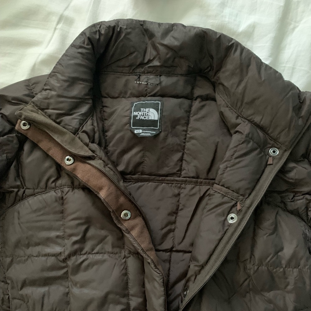 north face brown parka jacket